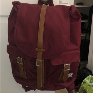 Herschel burgundy book bag